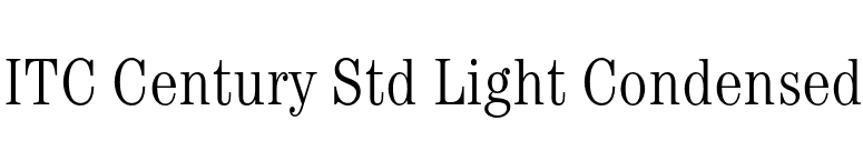 ITC Century Std Light Condensed font preview