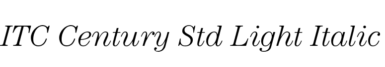 ITC Century Std Light Italic font preview