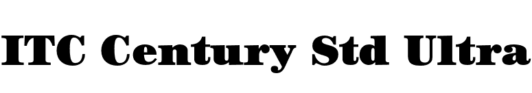 ITC Century Std Ultra font preview