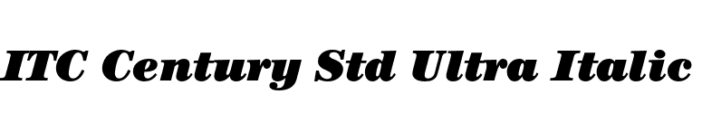 ITC Century Std Ultra Italic font preview
