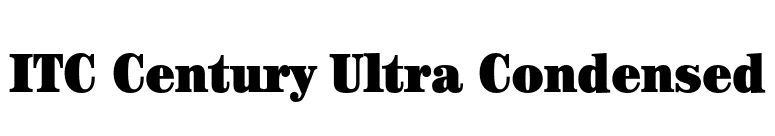 ITC Century Ultra Condensed font preview