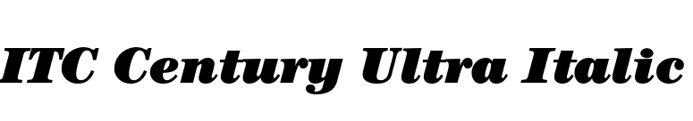 ITC Century Ultra Italic font preview