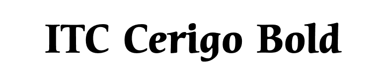 ITC Cerigo Bold font preview