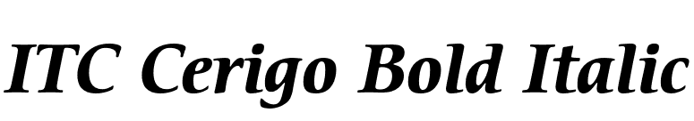 ITC Cerigo Bold Italic font preview