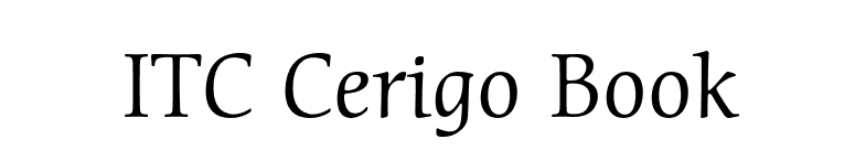 ITC Cerigo Book font preview
