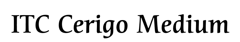 ITC Cerigo Medium font preview