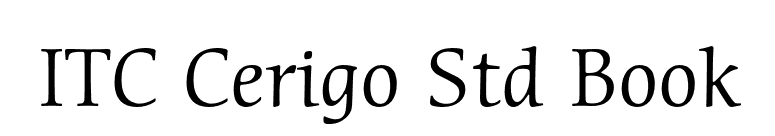 ITC Cerigo Std Book font preview