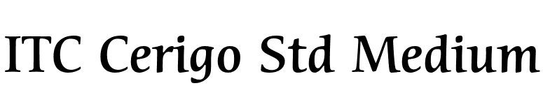 ITC Cerigo Std Medium font preview