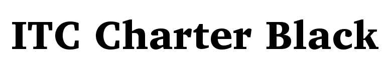 ITC Charter Black font preview