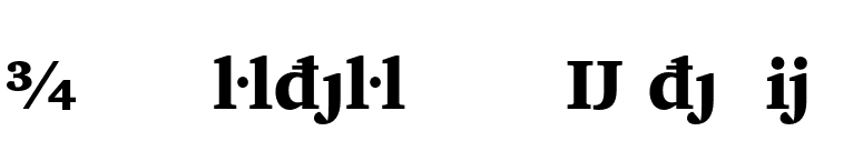 ITC Charter Black Extension font preview
