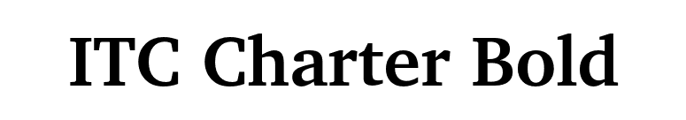 ITC Charter Bold font preview