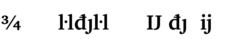 ITC Charter Bold Extension font preview