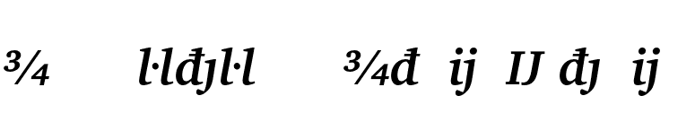 ITC Charter Bold Italic Extension font preview