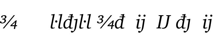 ITC Charter Italic Extension font preview