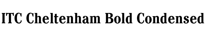 ITC Cheltenham Bold Condensed font preview