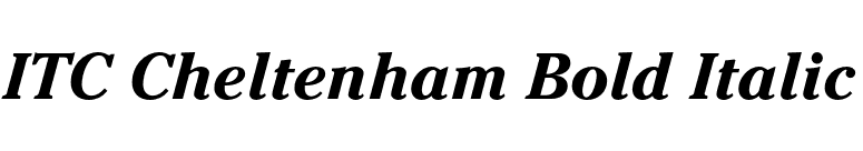ITC Cheltenham Bold Italic font preview