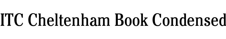 ITC Cheltenham Book Condensed font preview