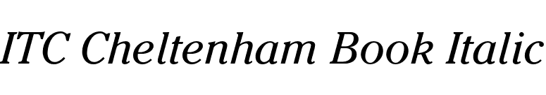 ITC Cheltenham Book Italic font preview