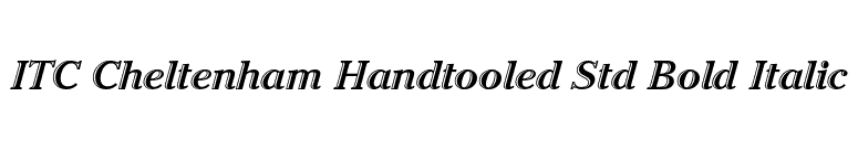 ITC Cheltenham Handtooled Std Bold Italic font preview