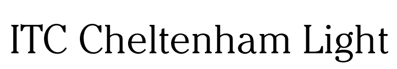 ITC Cheltenham Light font preview