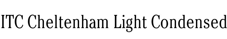 ITC Cheltenham Light Condensed font preview