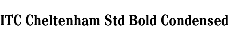 ITC Cheltenham Std Bold Condensed font preview