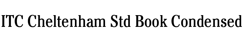 ITC Cheltenham Std Book Condensed font preview