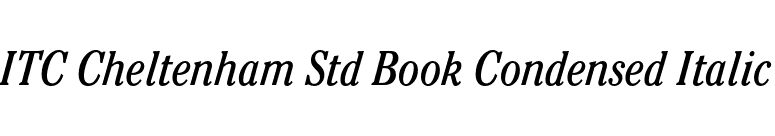 ITC Cheltenham Std Book Condensed Italic font preview