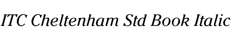 ITC Cheltenham Std Book Italic font preview