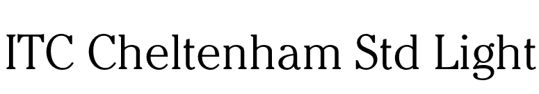 ITC Cheltenham Std Light font preview