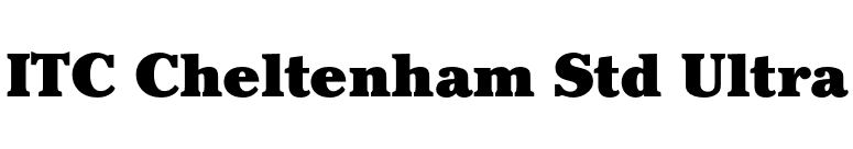 ITC Cheltenham Std Ultra font preview