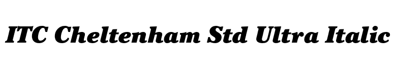 ITC Cheltenham Std Ultra Italic font preview