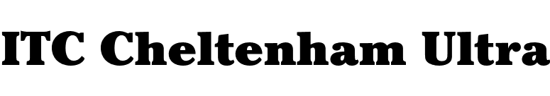 ITC Cheltenham Ultra font preview