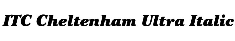 ITC Cheltenham Ultra Italic font preview