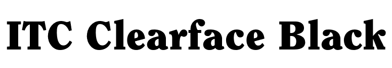 ITC Clearface Black font preview