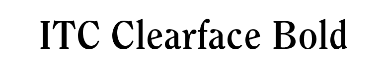 ITC Clearface Bold font preview