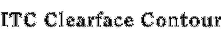 ITC Clearface Contour font preview