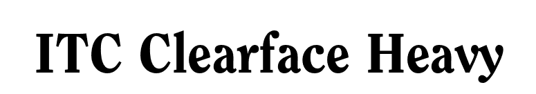 ITC Clearface Heavy font preview
