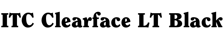 ITC Clearface LT Black font preview