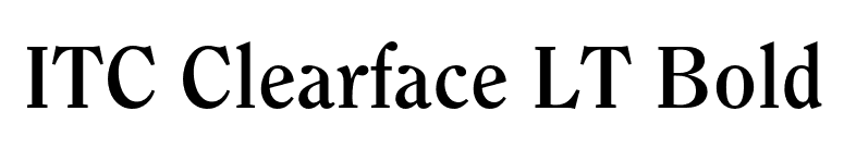 ITC Clearface LT Bold font preview