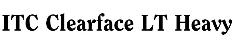 ITC Clearface LT Heavy font preview