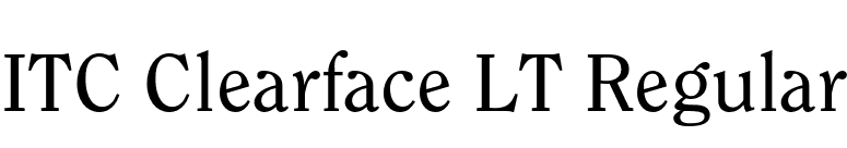 ITC Clearface LT Regular font preview