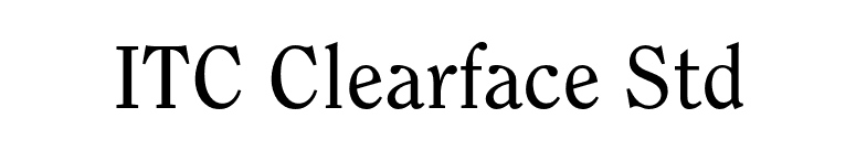 ITC Clearface Std font preview