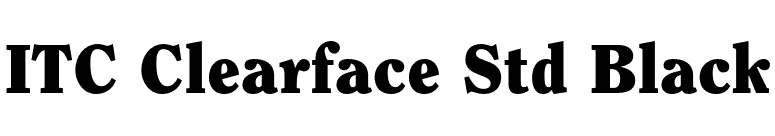 ITC Clearface Std Black font preview