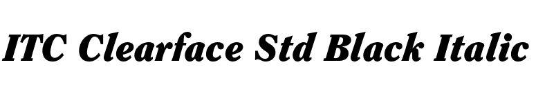 ITC Clearface Std Black Italic font preview