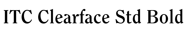 ITC Clearface Std Bold font preview