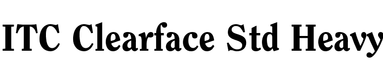 ITC Clearface Std Heavy font preview