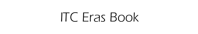 ITC Eras Book font preview