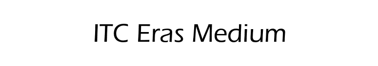 ITC Eras Medium font preview