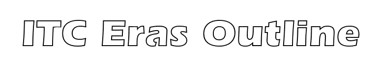 ITC Eras Outline font preview
